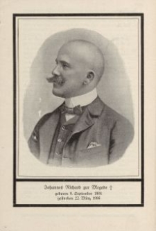 Johannes Richard zur Megede (1864-1906) [ulotka]