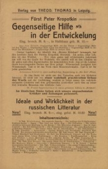 Verlag von Theod. Thomas in Leipzig [ulotka]