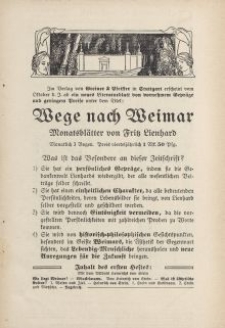 Wege nach Weimar [ulotka]
