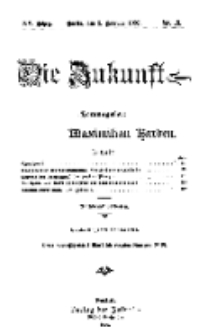 Die Zukunft, 2. Februar, Jahrg. XV, Bd. 58, Nr 18.
