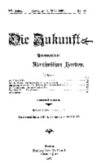 Die Zukunft, 2. März, Jahrg. XV, Bd. 58, Nr 22.