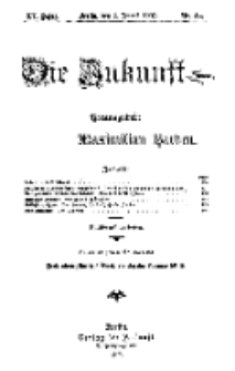 Die Zukunft, 3. August, Jahrg. XV, Bd. 60, Nr 44.