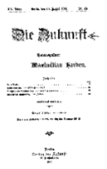 Die Zukunft, 10. August, Jahrg. XV, Bd. 60, Nr 45.