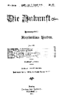 Die Zukunft, 17. August, Jahrg. XV, Bd. 60, Nr 46.