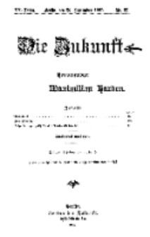 Die Zukunft, 28. September, Jahrg. XV, Bd. 60, Nr 52.
