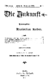 Die Zukunft, 18. Oktober, Jahrg. XXII, Bd. 85, Nr 3.