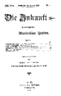 Die Zukunft, 25. Oktober, Jahrg. XXII, Bd. 85, Nr 4.