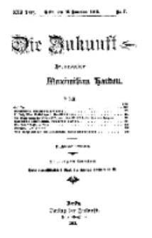 Die Zukunft, 15. November, Jahrg. XXII, Bd. 85, Nr 7.