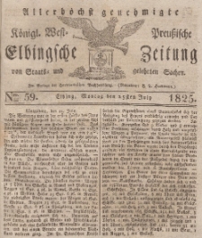 Elbingsche Zeitung, No. 59 Montag, 25 Juli 1825