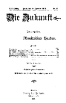 Die Zukunft, 20. Dezember, Jahrg. XXII, Bd. 85, Nr 12.