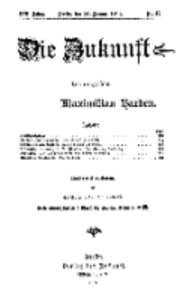 Die Zukunft, 24. Januar, Jahrg. XXII, Bd. 86, Nr 17.