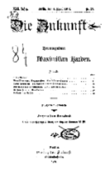 Die Zukunft, 4. April, Jahrg. XXII, Bd. 87, Nr 27.