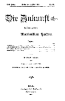 Die Zukunft, 2. Mai, Jahrg. XXII, Bd. 87, Nr 31.