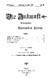 Die Zukunft, 16. Mai, Jahrg. XXII, Bd. 87, Nr 33.