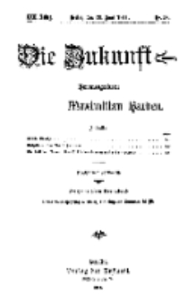 Die Zukunft, 20. Juni, Jahrg. XXII, Bd. 87, Nr 38.