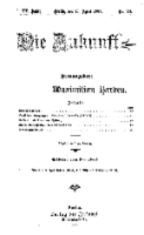Die Zukunft, 13. April, Jahrg. XV, Bd. 59, Nr 28.