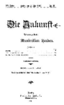 Die Zukunft, 11. Mai, Jahrg. XV, Bd. 59, Nr 32.