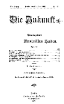 Die Zukunft, 15. Juni, Jahrg. XV, Bd. 59, Nr 37.