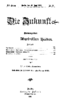 Die Zukunft, 22. Juni, Jahrg. XV, Bd. 59, Nr 38.