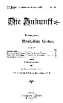 Die Zukunft, 29. Juni, Jahrg. XV, Bd. 59, Nr 39.