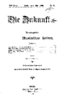 Die Zukunft, 5. Mai, Jahrg. XIV, Bd. 55, Nr 31.