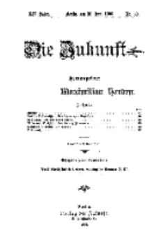 Die Zukunft, 30. Juni, Jahrg. XIV, Bd. 55, Nr 39.