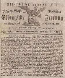 Elbingsche Zeitung, No. 66 Donnerstag, 18 August 1825