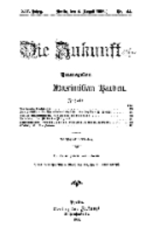 Die Zukunft, 4. August, Jahrg. XIV, Bd. 56, Nr 44.