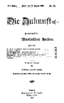 Die Zukunft, 18. August, Jahrg. XIV, Bd. 56, Nr 46.