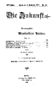 Die Zukunft, 8. September, Jahrg. XIV, Bd. 56, Nr 49.