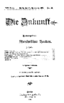 Die Zukunft, 15. September, Jahrg. XIV, Bd. 56, Nr 50.