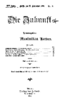 Die Zukunft, 22. September, Jahrg. XIV, Bd. 56, Nr 51.