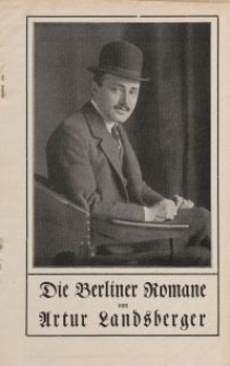 Die Berliner Romane von Artur Landsberger [ulotka]