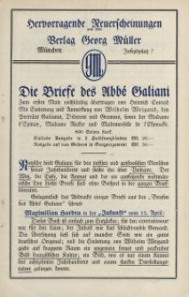 Hervorragende Neuerscheinungen aus dem Verlag Georg Müller [ulotka]
