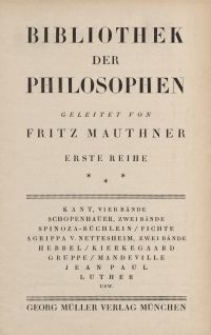 Bibliothek der Philosophen [ulotka]
