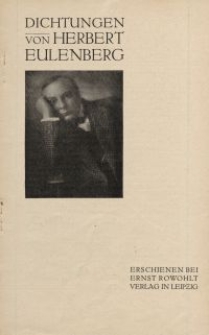 Dichtungen von Herbert Eulenberg [ulotka]