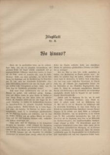 Flugblatt Nr. II. Wo hinaus?