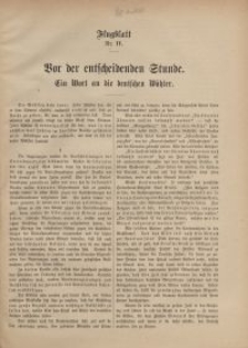 Flugblatt Nr. IV. Vor der entscheidenden Stunde. Ein Wort an die deutschen Wähler