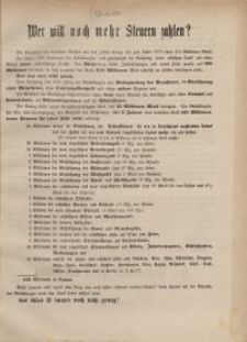 Wer will noch mehr Steuern zahlen?