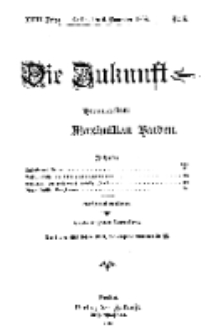 Die Zukunft, 6. November, Jahrg. XVIII, Bd. 69, Nr 6.