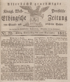 Elbingsche Zeitung, No. 72 Donnerstag, 8 September 1825