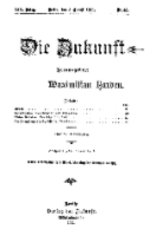 Die Zukunft, 5. August, Jahrg. XIX, Bd. 76, Nr 45.