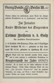 Verlag Georg Bondi, Berlin [ulotka]