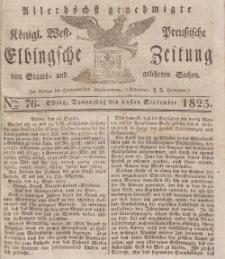Elbingsche Zeitung, No. 76 Donnerstag, 22 September 1825