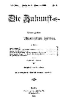 Die Zukunft, 10. November, Jahrg. XV, Bd. 57, Nr 6.