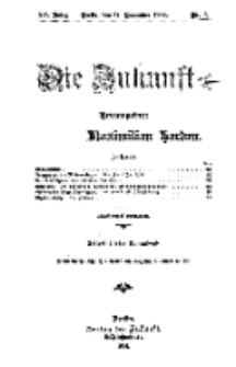 Die Zukunft, 17. November, Jahrg. XV, Bd. 57, Nr 7.