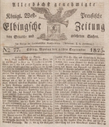 Elbingsche Zeitung, No. 77 Montag, 26 September 1825