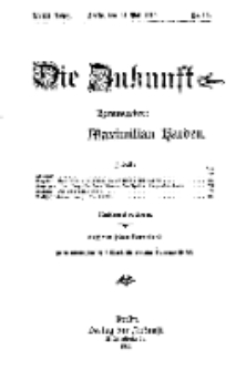 Die Zukunft, 14. Mai, Jahrg. XVIII, Bd. 71, Nr 33.