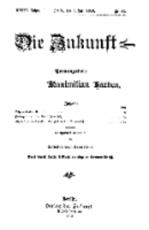 Die Zukunft, 9. Juli, Jahrg. XVIII, Bd. 72, Nr 41.