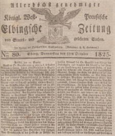 Elbingsche Zeitung, No. 80 Donnerstag, 6 Oktober 1825
